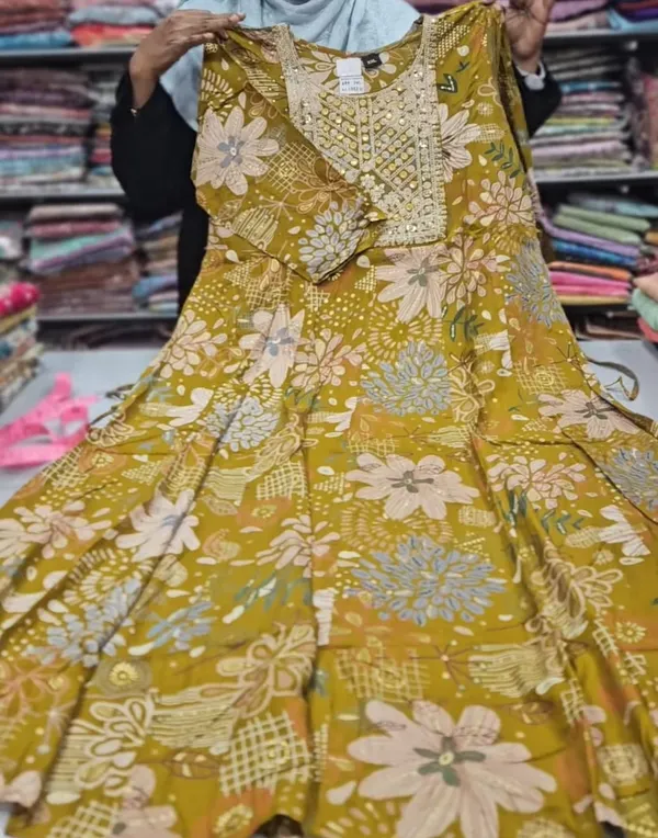 Premium Rayon Anarkali Long Top | AK1352